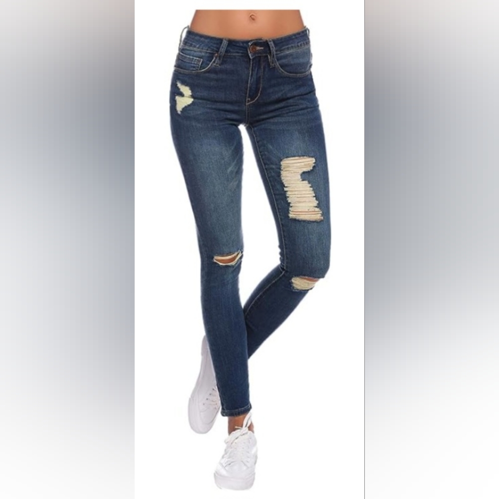 RESFERBER Los Angeles Collection Skinny Boyfriend Distressed Jean